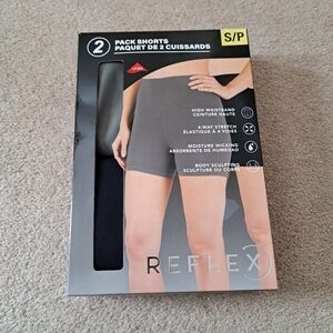 Reflex Active Shorts 2 Pack Black Green Size Small High Waisted Stretch Shorts